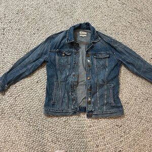 Madewell oversized medium wash denim jacket